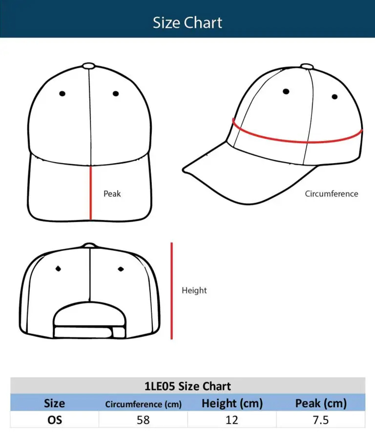 好爸爸服飾純色大王經典棒球帽 Goodbaba King – Classical Baseball Cap_size_chart