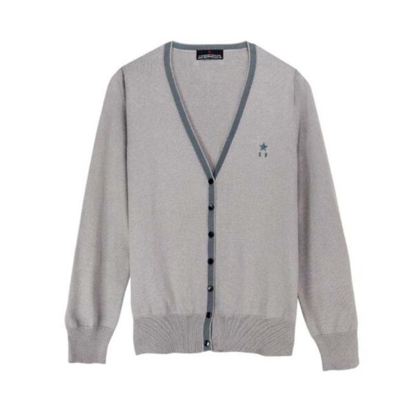 好爸爸服飾灰色V領開襟長袖外套 Goodbaba Women's Cardigan in Grey